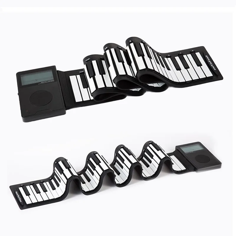  Hot Sale Mini Keyboards Portable Electronic Roll Up Piano With Built-in Speaker For
