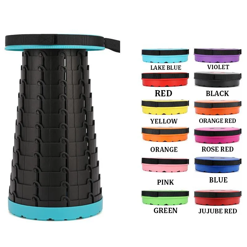 2021 уличный садовый пластиковый Карманный переносной Телескопический табурет, выдвижной складной табурет