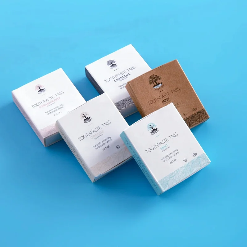 Travel Toothpaste Tablets Natural Watermelon Flavor Fluoride Free Plastic-Free