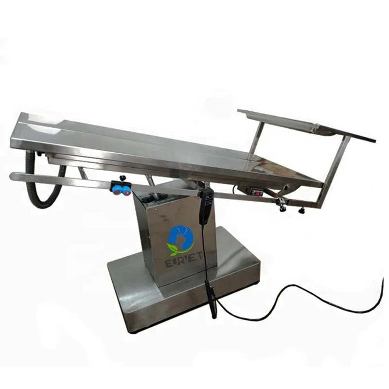 EUR VET High Quality Veterinary Equipment Electric Lifting Vet Operating V-type Animal Table Stainless Steel