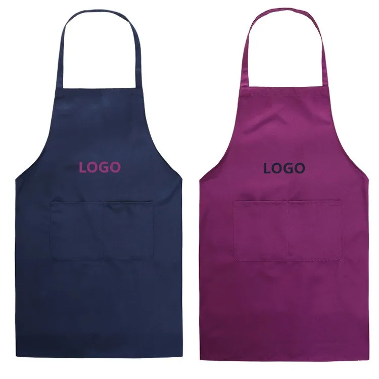 Cotton Aprons for Women Men with Pockets Art Artist Waterproof Restaurant Kitchen Cooking Workshop Dishwasher