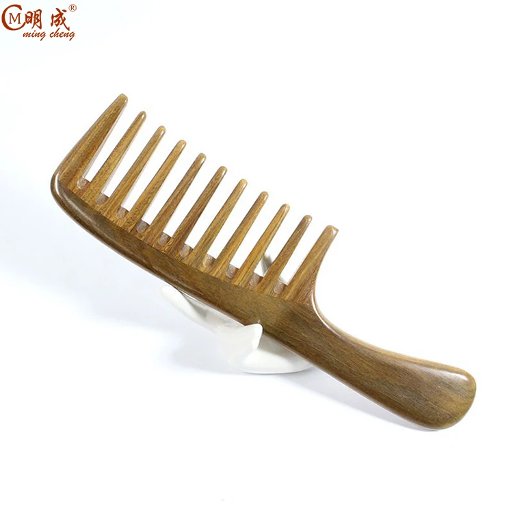 Chinese manufactured different designs detangling combs,big size wooden wide tooth comb with custom logo printed
