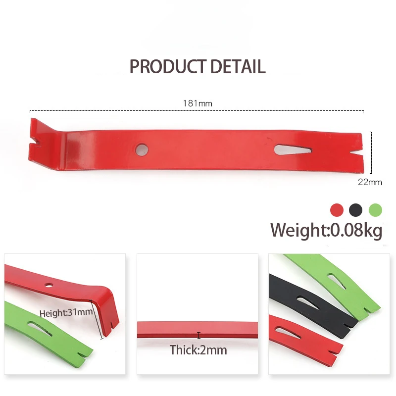 mini 7.13 inches double head small homeuse claw teardrop forged tip nail puller tool flat wrecking crowbar pry bar