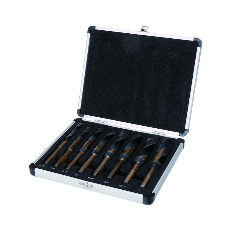 Набор сверл из быстрорежущей стали с уменьшенным хвостовиком серебро 1/2 дюйма 8 шт.