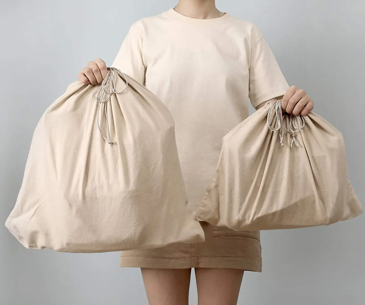 manufacture wholesale big capacity custom printed logo women designer luxury shoes handbag Drawstring cotton dust bag