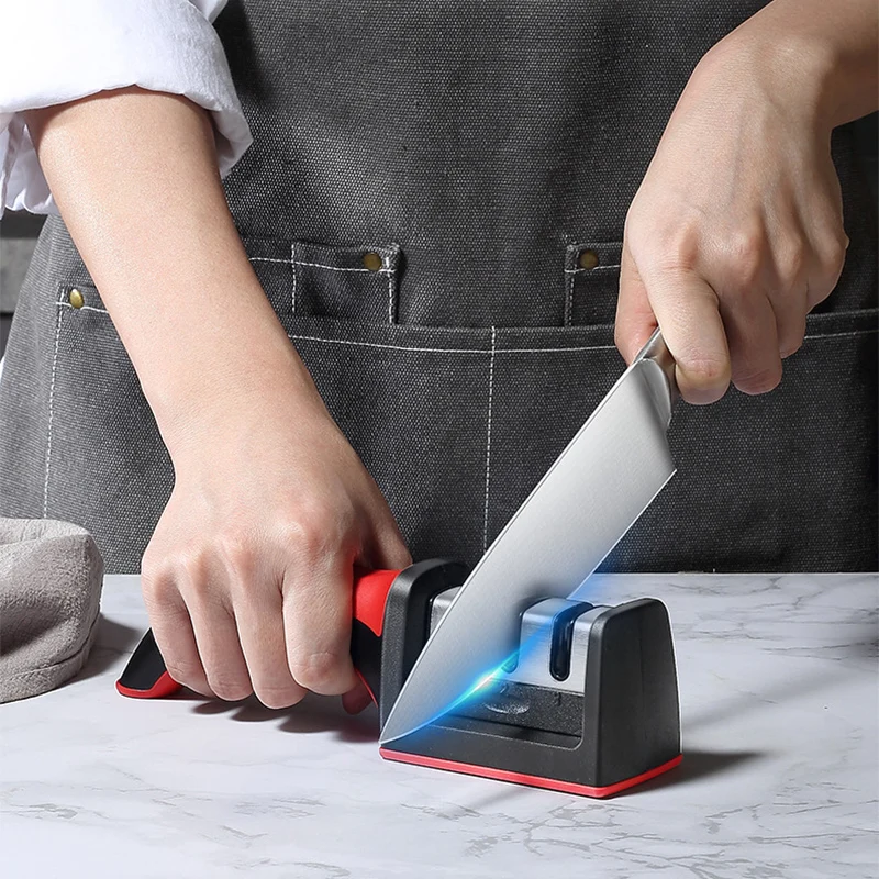 Hot-selling Household Professional Kitchen Knife Accessory Sharpening Tool 3-Stage Tungsten Steel Ceramic Quick Knife Sharpener