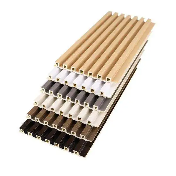 3D Design Decor Backdrop Interior Wall Moulding Panel Bathroom Shower Waterproof Composite Fence Slat Pvc Wpc Wall Panels