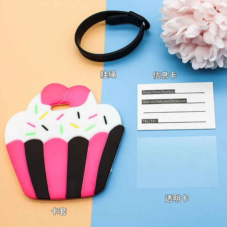 Wholesale Cartoon Travel Check-in Tags PVC Soft Plastic Luggage Tags Pendant Luggage Tags Luggage for Baggage Accessories