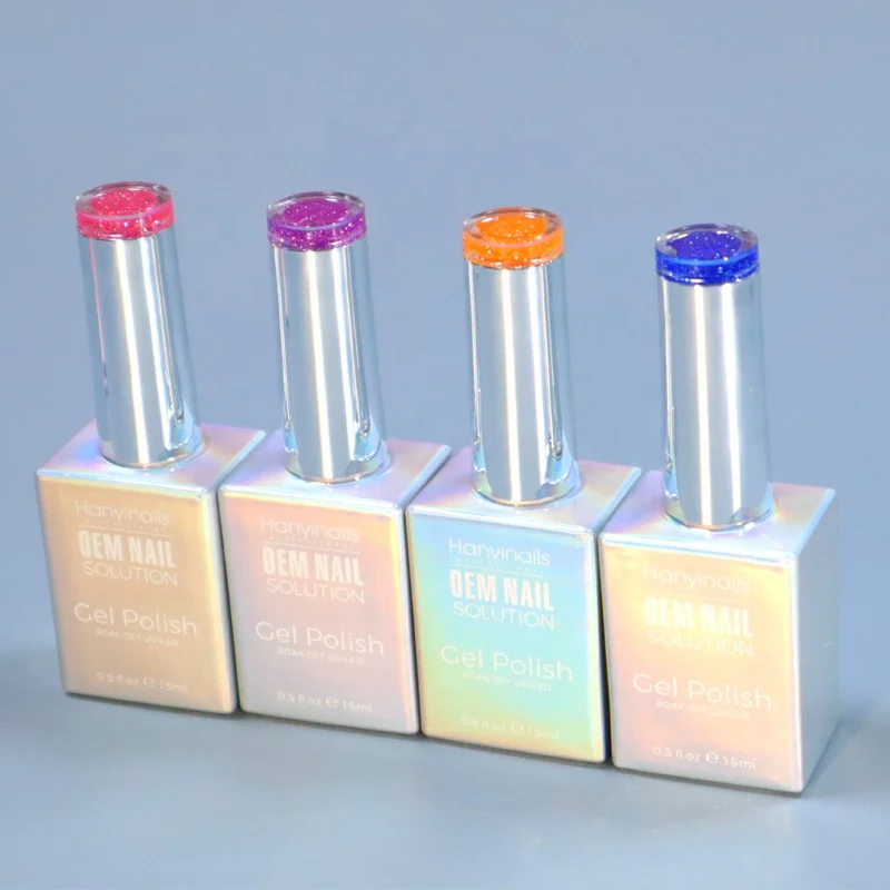 Free Sample Design 12color Reflective Disco Gel Polish Collection Customize Gel Nail Polish Set  Free Color Cards With Laser Box