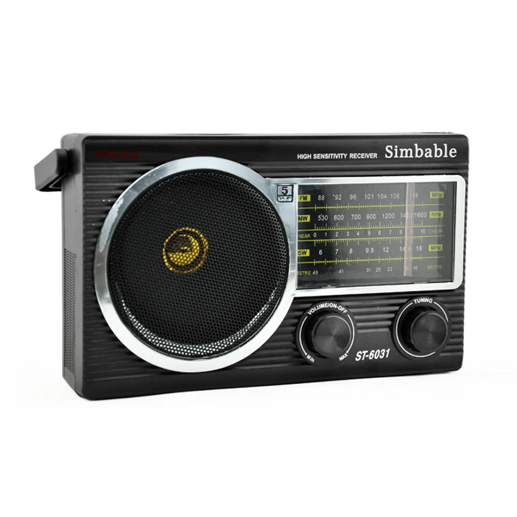 Portable Radio World Band Receiver Rechargeable Radio With Fm/Mw/Sw  Classic Fm Am Sw Three Band Radio With Usb Tf