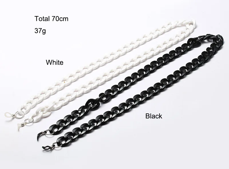 HOT Fashion Acrylic Reading Glasses Hanging Neck Chain Sunglasses Chain & Largands 18 Colors Glasses Chain sunglasses strap