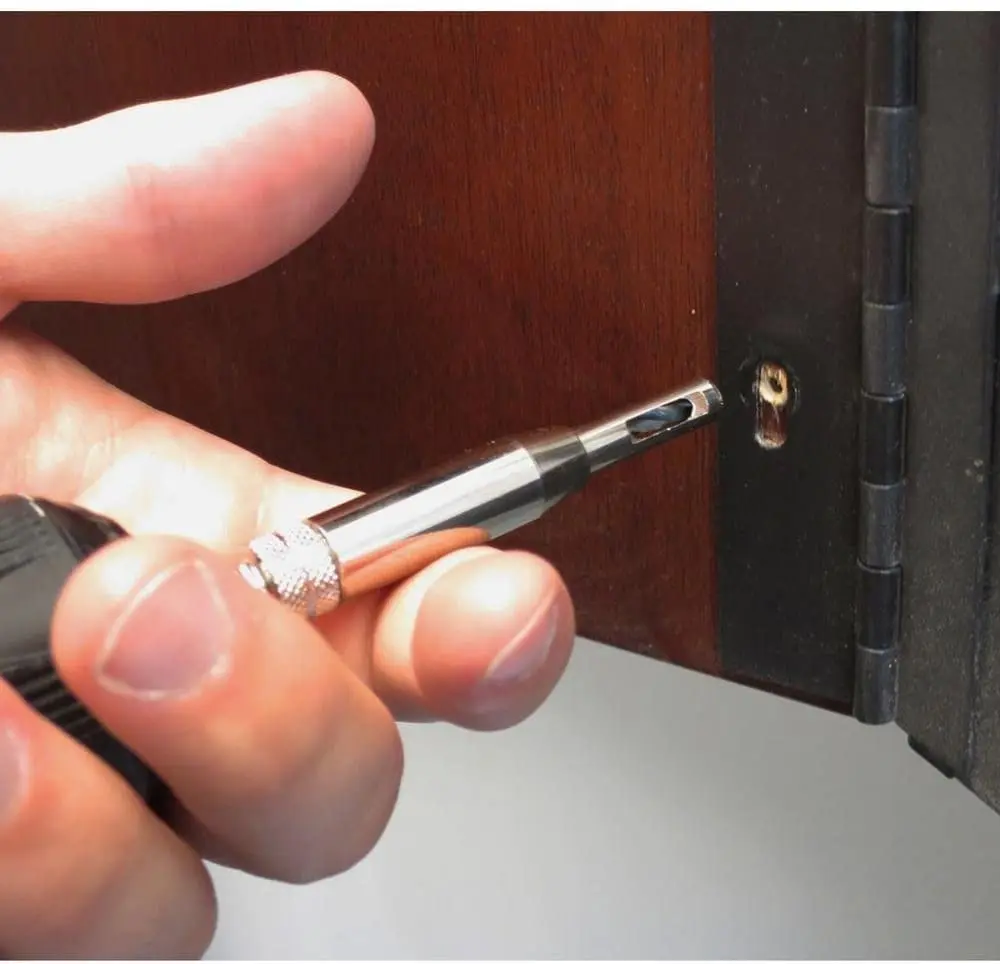 TOOLWAY self centring guide bit with screwdriver bits countersink hinge tapper core drill bit set for door