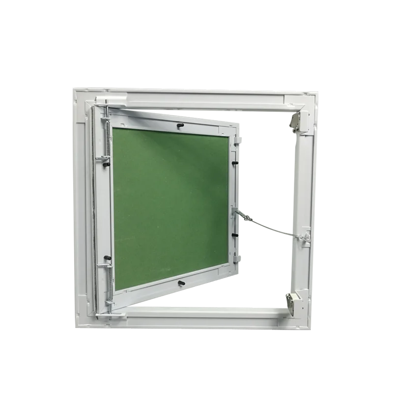 Ceiling access panel drywall panel spring loaded and spring hinge