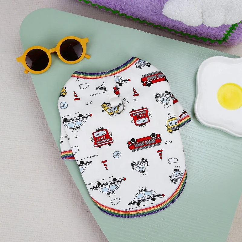 Custom cute pattern cotton dog  hoodie dog clothes for small medium sized dog
