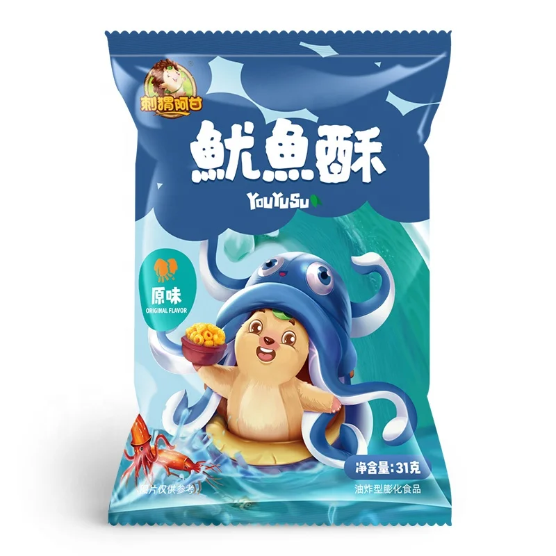
Seafood Snacks Squid Crisp Chips 31g Bag OEM 2021 CIWEIAGAN leisure food 