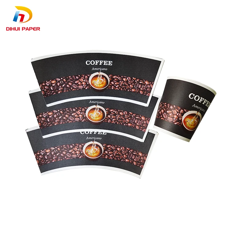 Nanning Dihui Paper Product Coffee Cup Printing Raw Materials For Carton Paper Cups Custom Paper Cup Fan