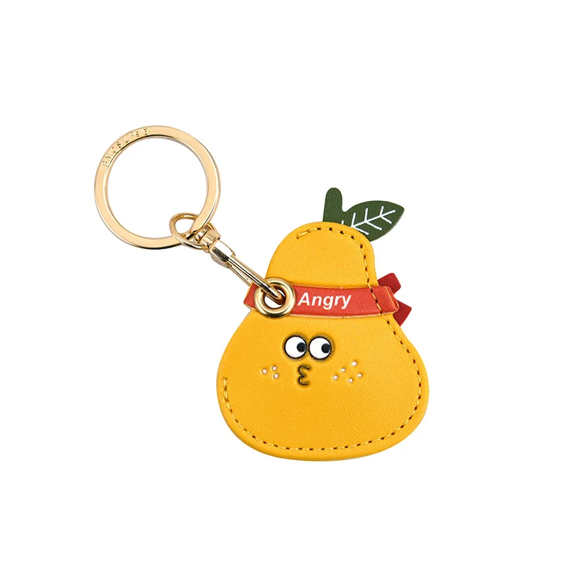 Bamen топливный бар конверт для карт доступа брелок ключей мультяшный фруктовый индивидуальный кожаный кулон подвесное украшение небольшой подарок