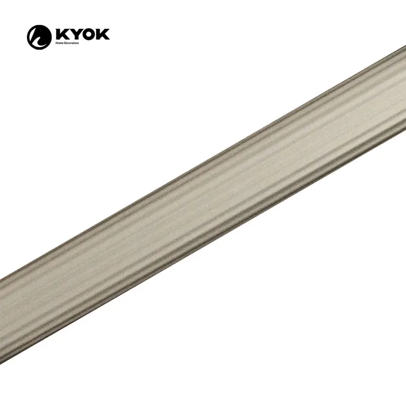 KYOK Grooved Metal Curtain Rods 28 MM Curtain Pipes with Exquisite Finials  Electroplating Surface Treatment For Hotels and Home