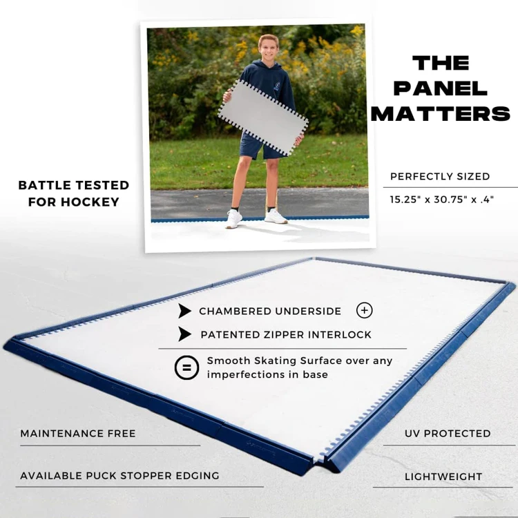Sanhong Bespoke Indoor Outdoor Pe Sheet Ice Hockey Synthetic Ice Skating Rink Flooring Tile For Ice Rink