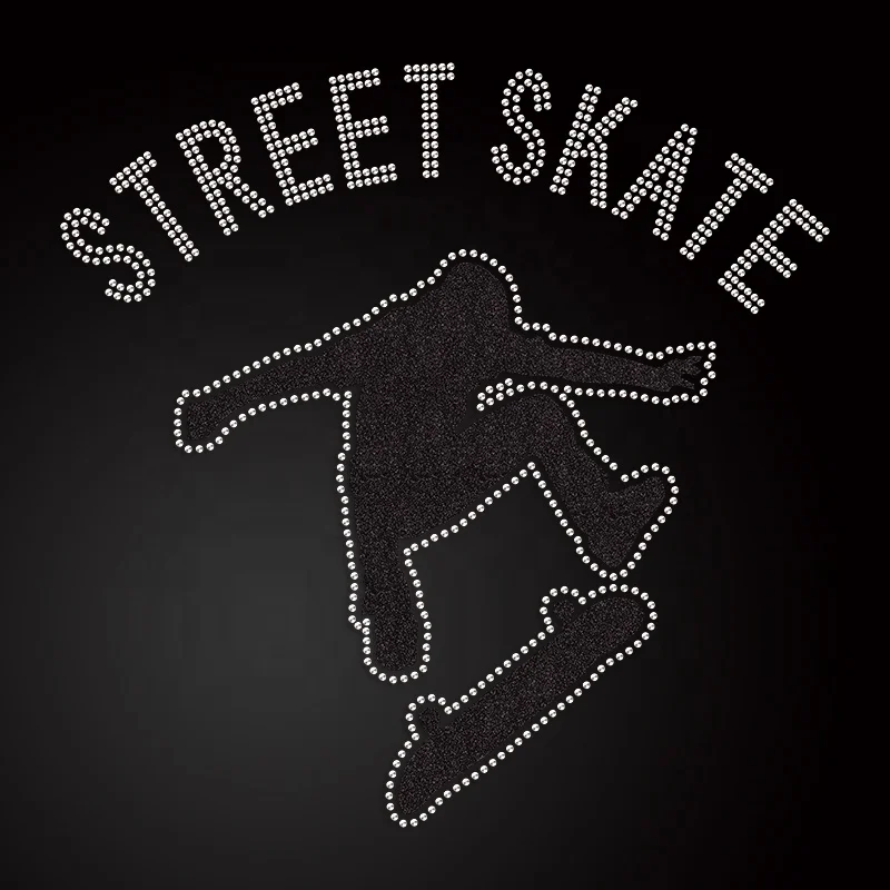 Trending Products 2024 New Arrivals Hotfix Crystal Rhinestone Transfer Iron On Sport Team Rhinestones Transfer