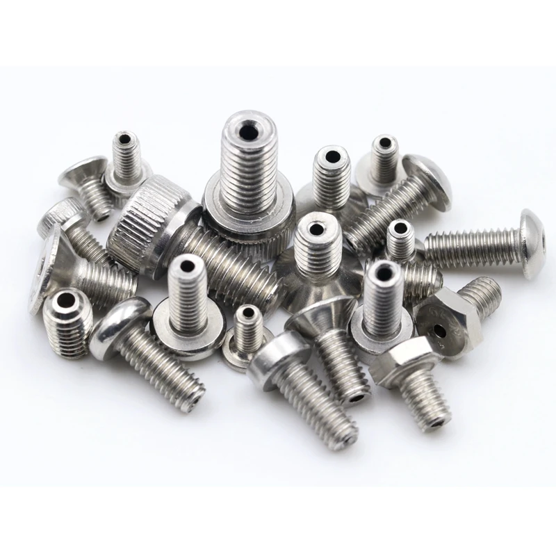 Non-standard CNC machined stainless /alloy steel hex head hollow screw bolt