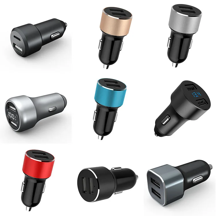  Телефон Usb Автомобильное зарядное устройство адаптер Pd автомобильное с двумя портами Type-C для Iphone