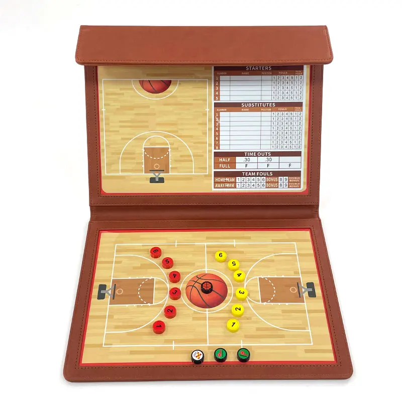 Magnetic double-sided folding this can be written to erase game coach basketball tactics board