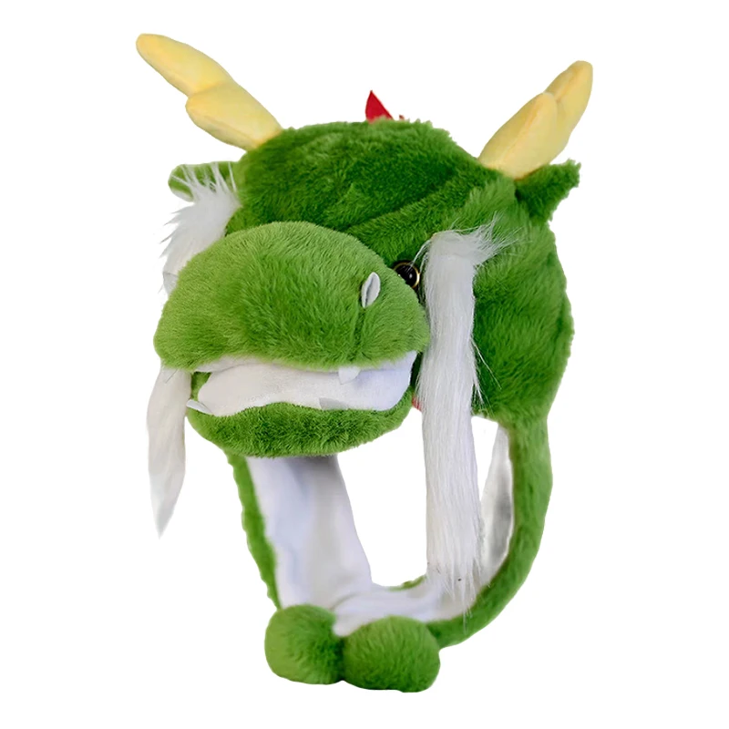 TONWHAR Autumn Winter Kids Boys Girls Animal Hood Hat Cartoon Dragon Penguin Bunny Plush Hat