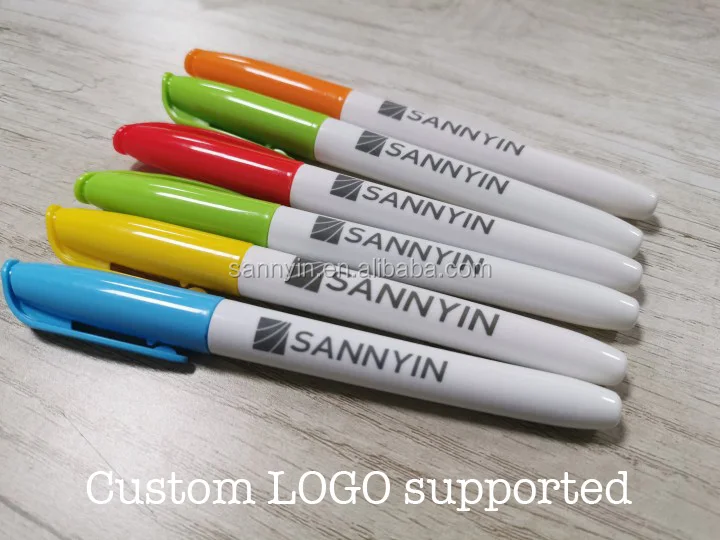 
SANNYIN Wholesale 12 Multi Colors Water Based Non Toxic Dry Wipe Clean Washable Erasable Whiteboard Marker Pen Drawing for Kids 