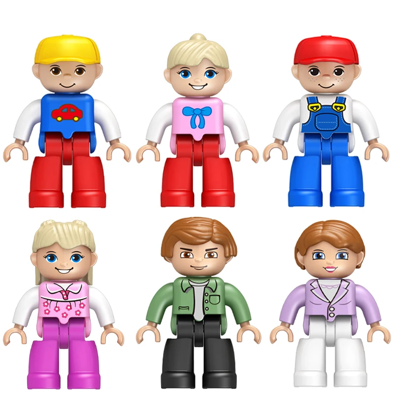 QS High Quality Mini Cartoon Figures Kids Educational Variable Style Plastic Building Blocks Doll Toys For Children Funny Gift