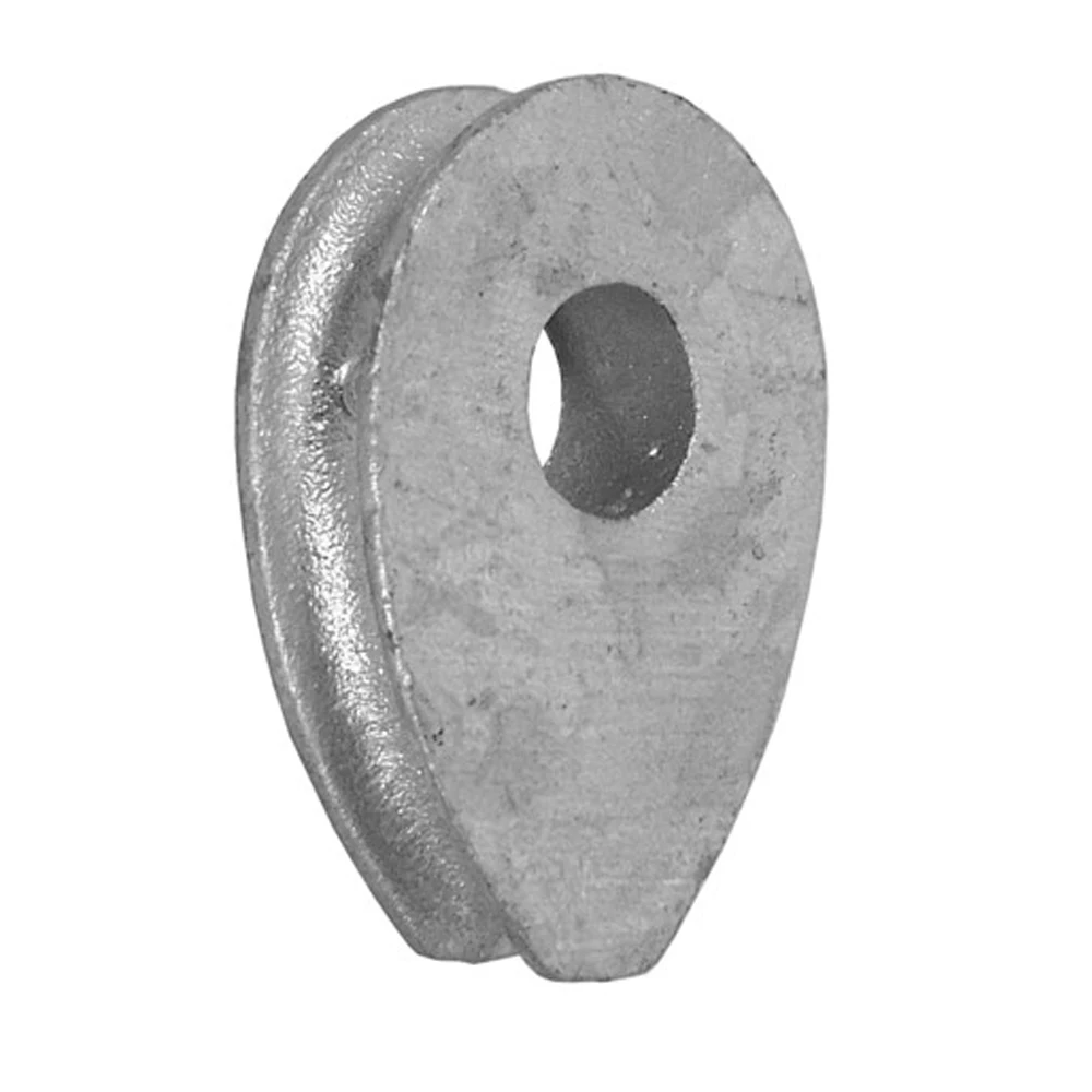 Galvanised hot dip galvanized selfcolour Casting Malleable DIN3091 Heavy duty solid Wire Rope Thimble