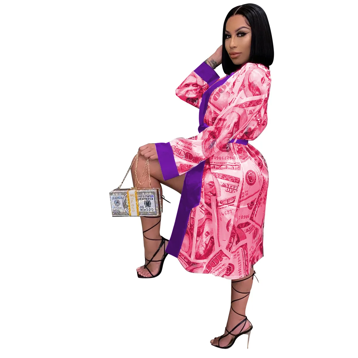 Wholesale women dressing gown womens sexy money robes