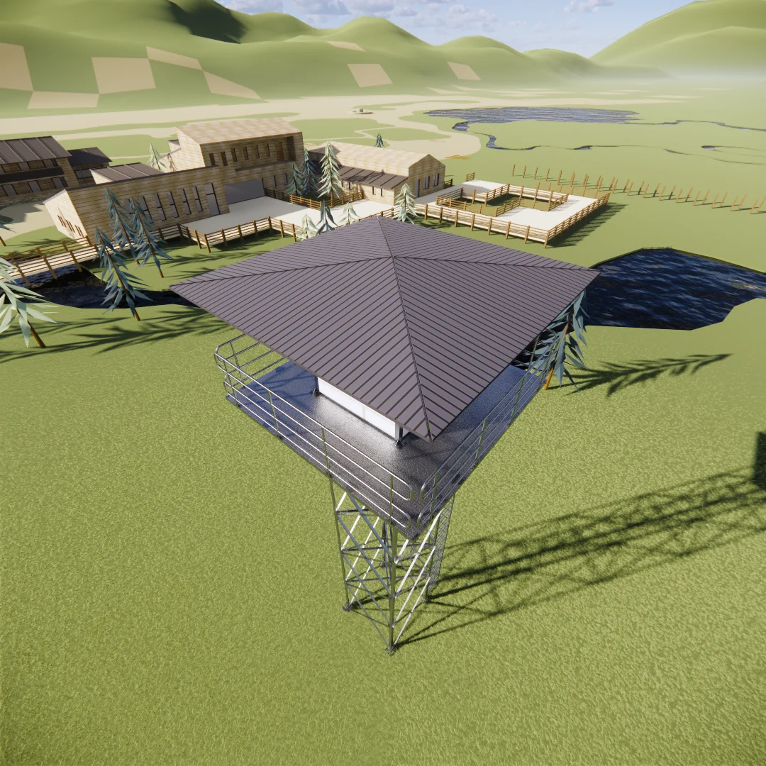 Cheap Price Hot Selling New Steel Structure Overhead Watchtower Observation Tower