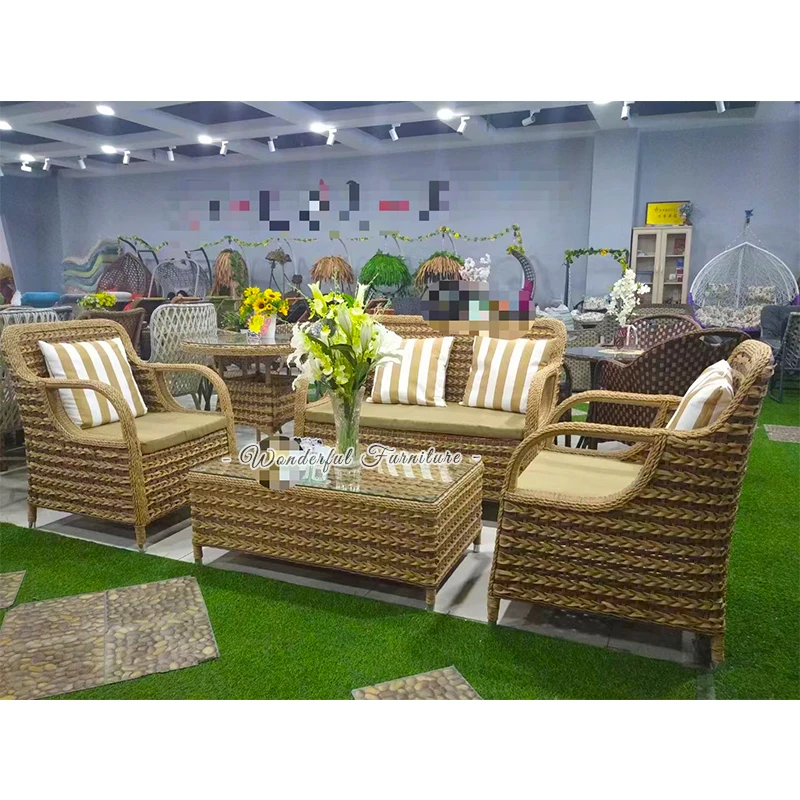 Rattan Coffee Table Made In China Outdoor Leisure Garden Rattan Comfortable Table And Chairs Set