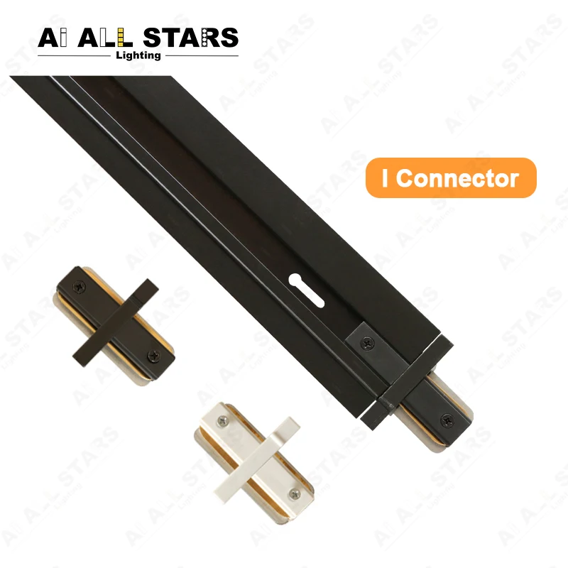 Aluminum Recessed Ceiling Mount 1 Circuits 2 Wires Linear LED Track Light Rail System Black White Track Light Rail