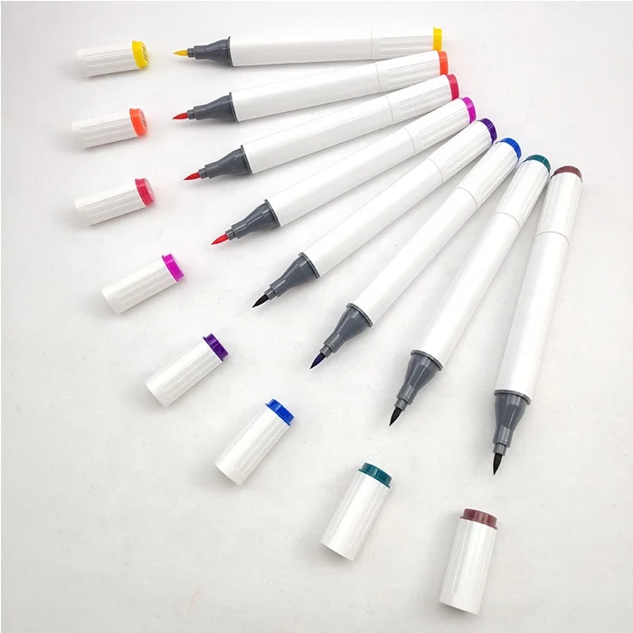 
12/24/36/48/60 Different Colors Alcohol- Based Dual Tip Marker Pen For Painting, Coloring, Sketching and Drawing 
