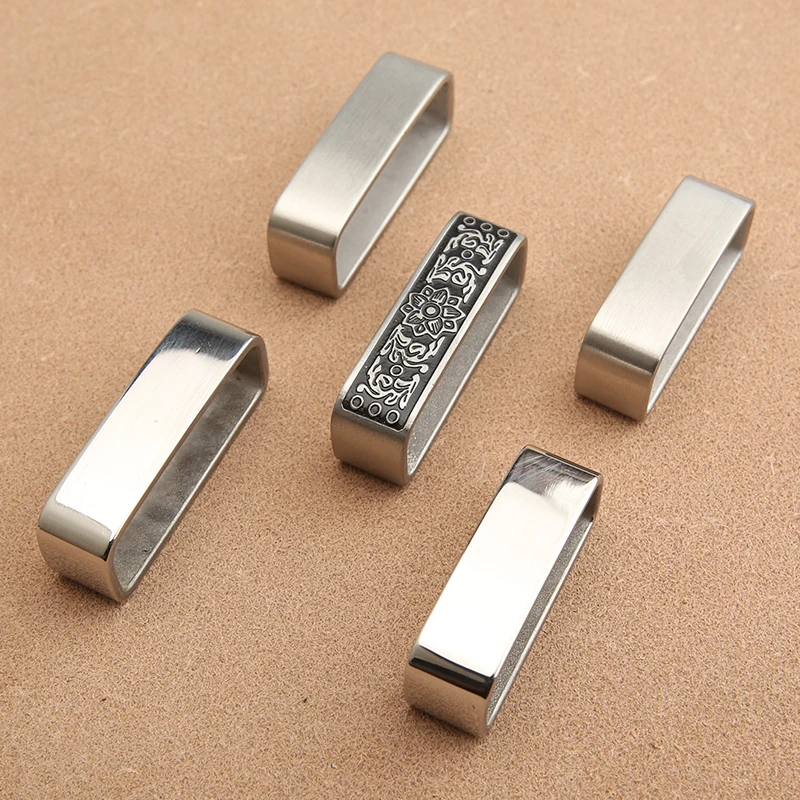 stainless steel belt ring Ring belt ring tail retro personality belt fixing accessory