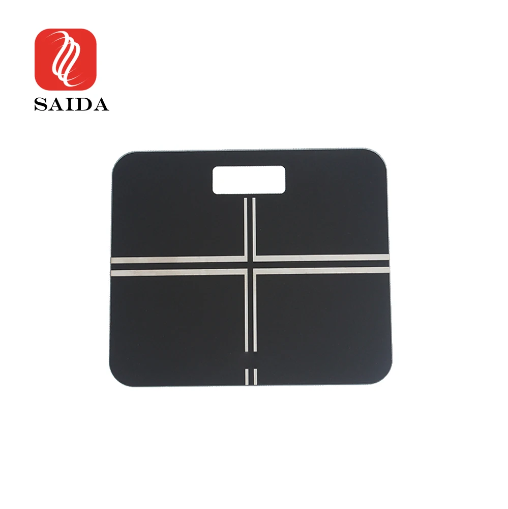 OEM ITO Glass Tempered glass 4mm  6mm Electronic Bathroom  Fat Body Scale Glass Panel with AR coating and silk screen printing