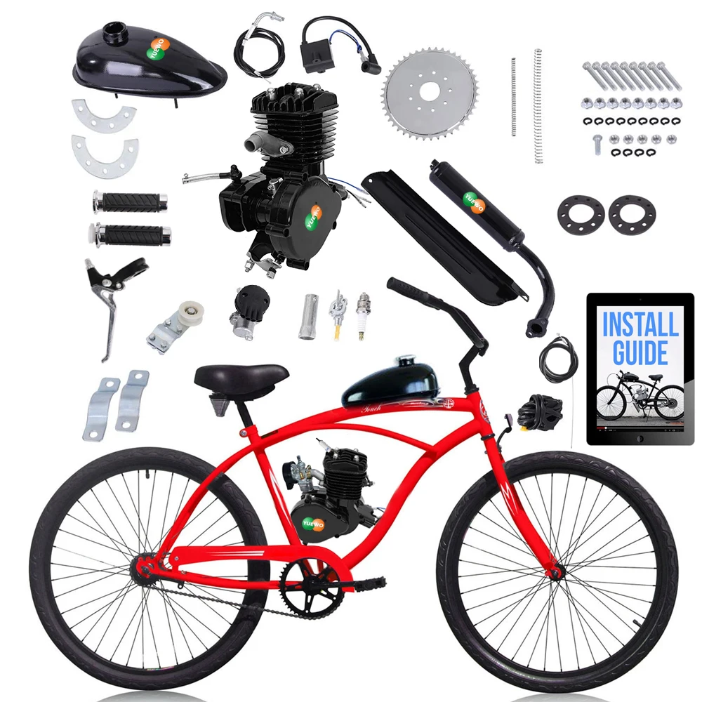 Wholesale 80cc Motorized 2-Stroke Upgrade Bike Conversion Kit DIY Petrol Gas Engine Bicycle Motor Kit