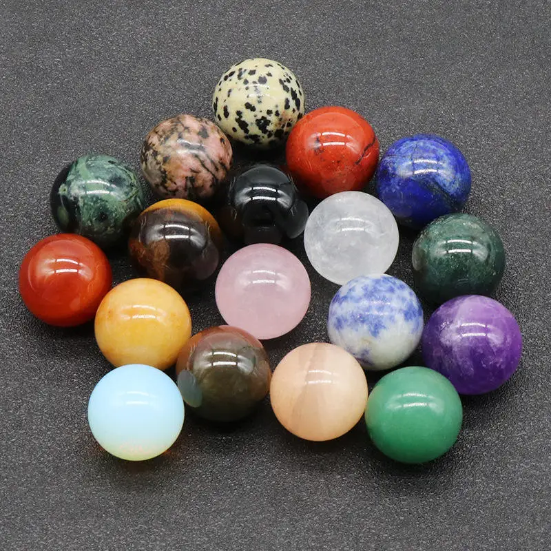 Hot sale wholesale 14mm natural rock polished gemstone beads red brecciated jasper stone sphere crystal ball stone ball