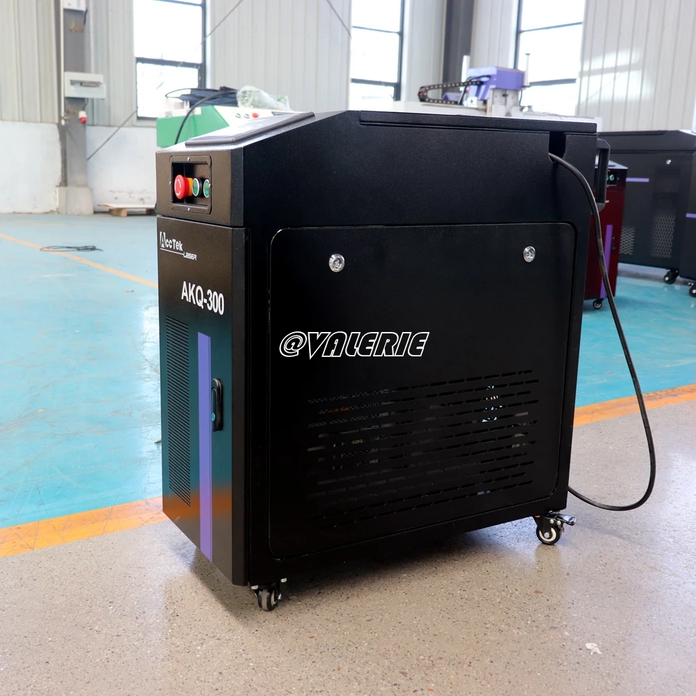 300W pulse laser cleaning machine for aluminum parts automobile oil rust remove