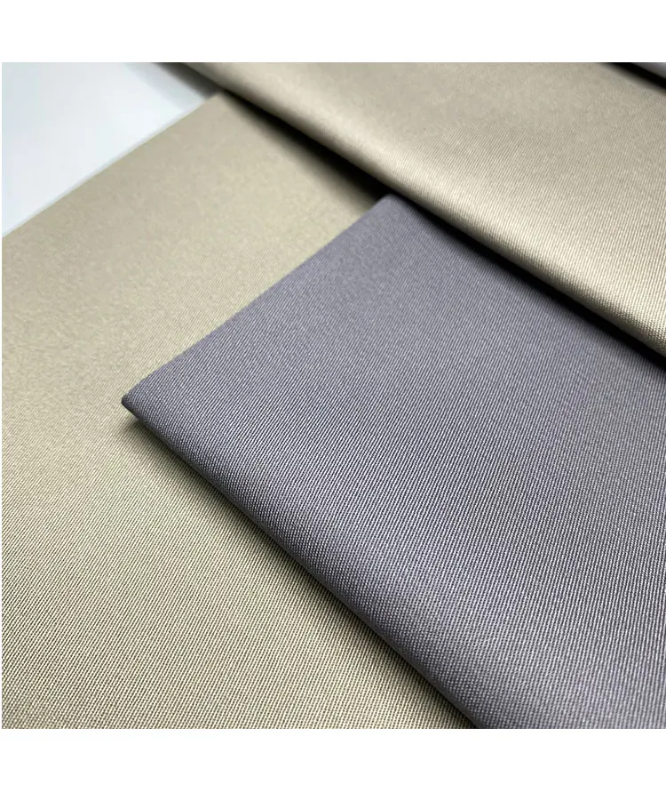 Custom 98 Cotton 2 Spandex Stretch Elastane Brushed Imitation Tencel Twill Khaki Fabric