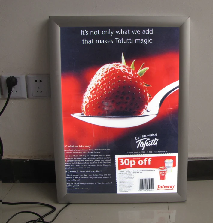 Home Theater Wall Mounted Slim Acrylic LED illuminated Movie Poster Frame Advertising Lightbox for Cinema