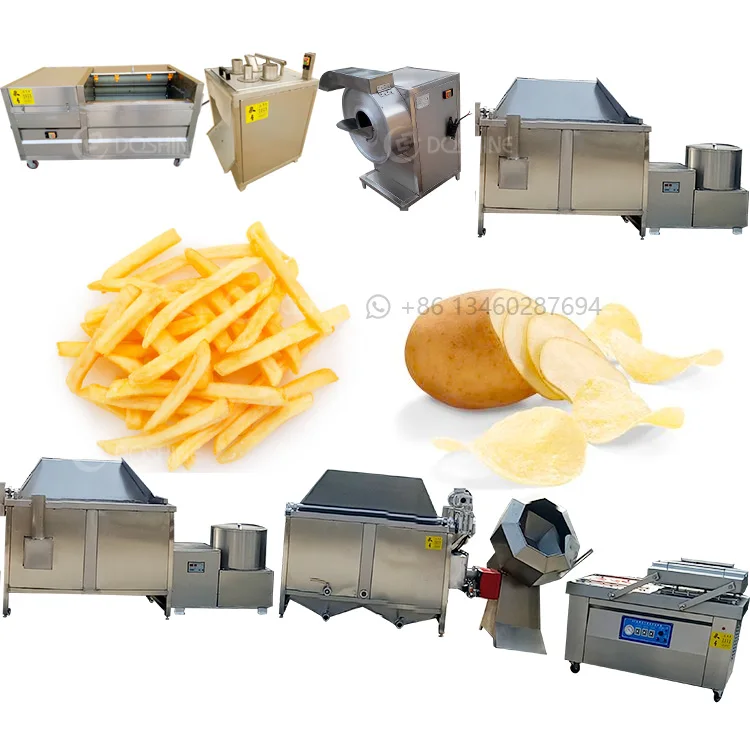 Factory Trade Price Fried Banana Crisp Fryers Equipment Plantain Chips Frying Machine