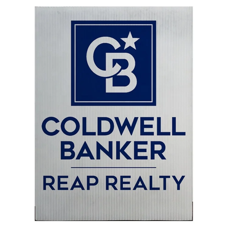 10 mm weather resistance   ink- color without fade   PP Corrugated Plastic Die Cut Coroplast Corflute yard signs