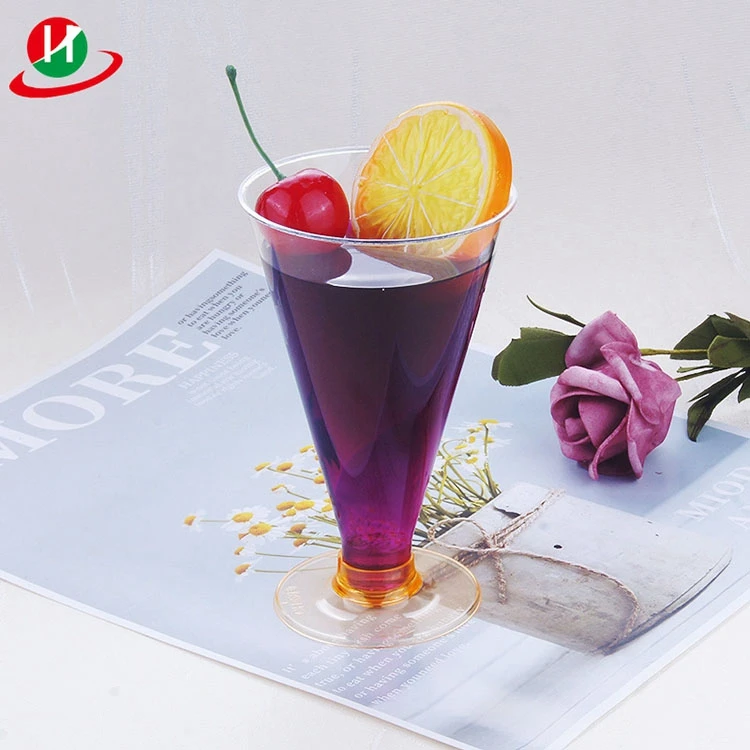 Wholesale Disposable Clear Ice Cream Cake Container Jelly Mousse Pudding Cup Ps Plastic Dessert Cups