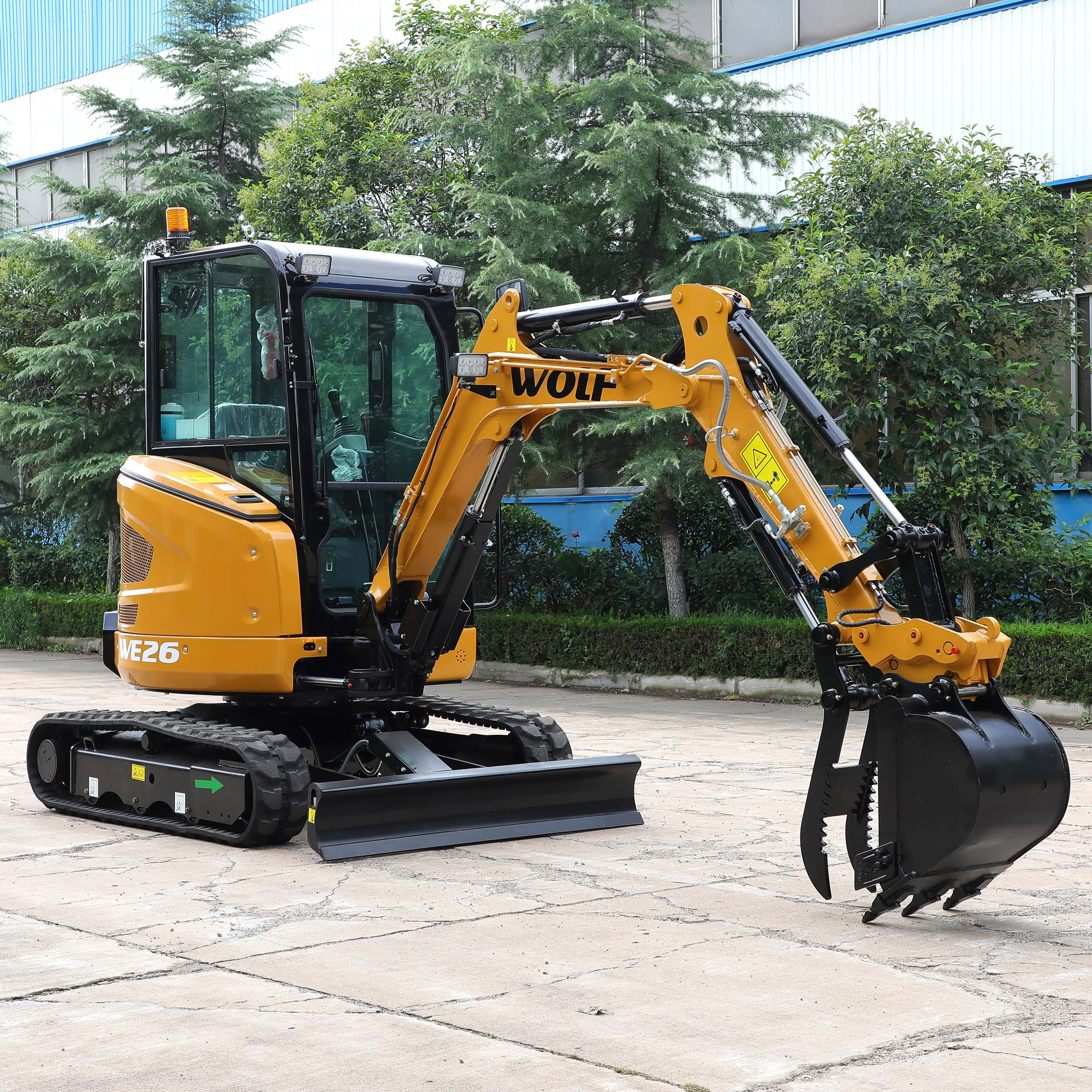 Wolf 2600kg/2.6ton WE26 mini crawler excavators for sale with rubber tracks