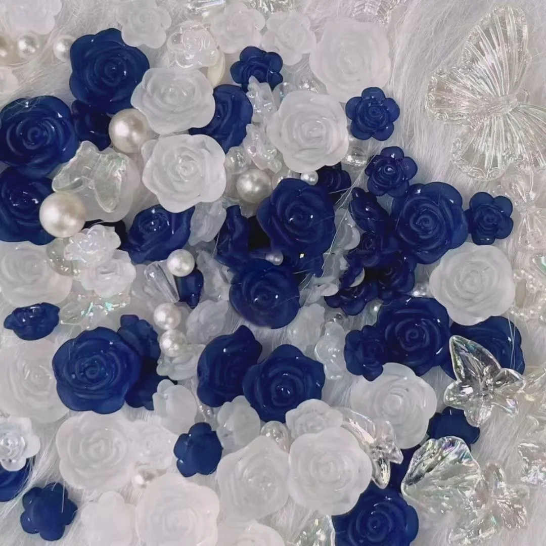 2023 Wholesale Hot Selling Acrylic Frosted Rose Flower Beads Mixed Styles For DIY Handmade accessories