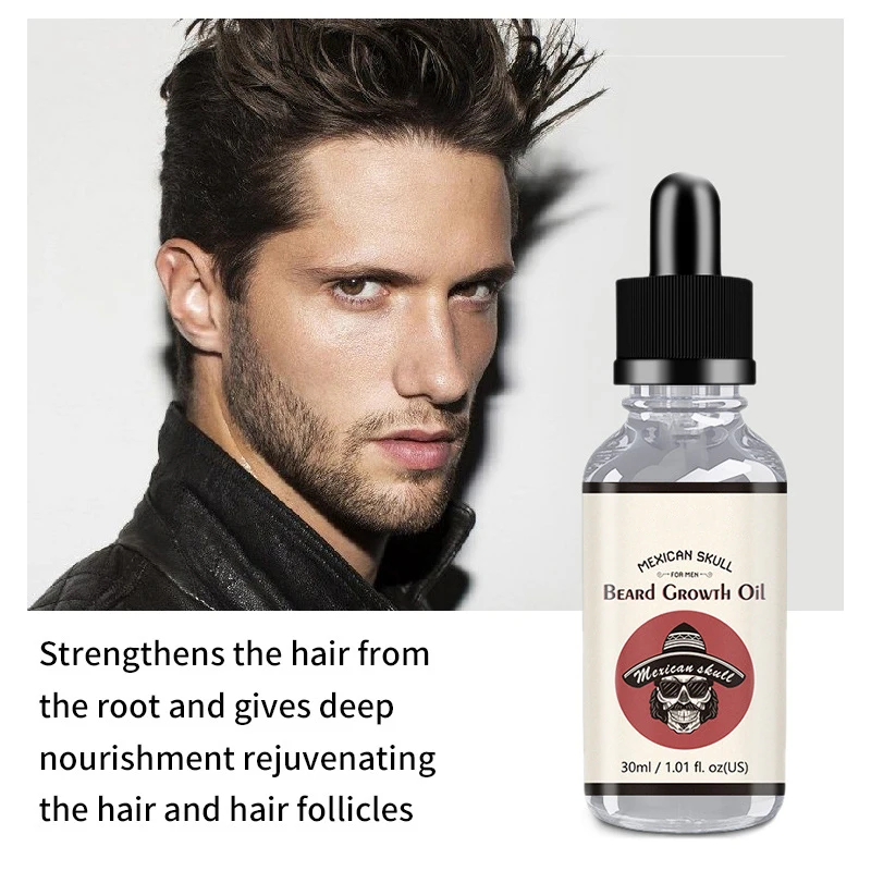 Oem HOT Custom Logo 100% Natural Organic Men Beard Oil Private Label Kit Set Growth Beard Oil