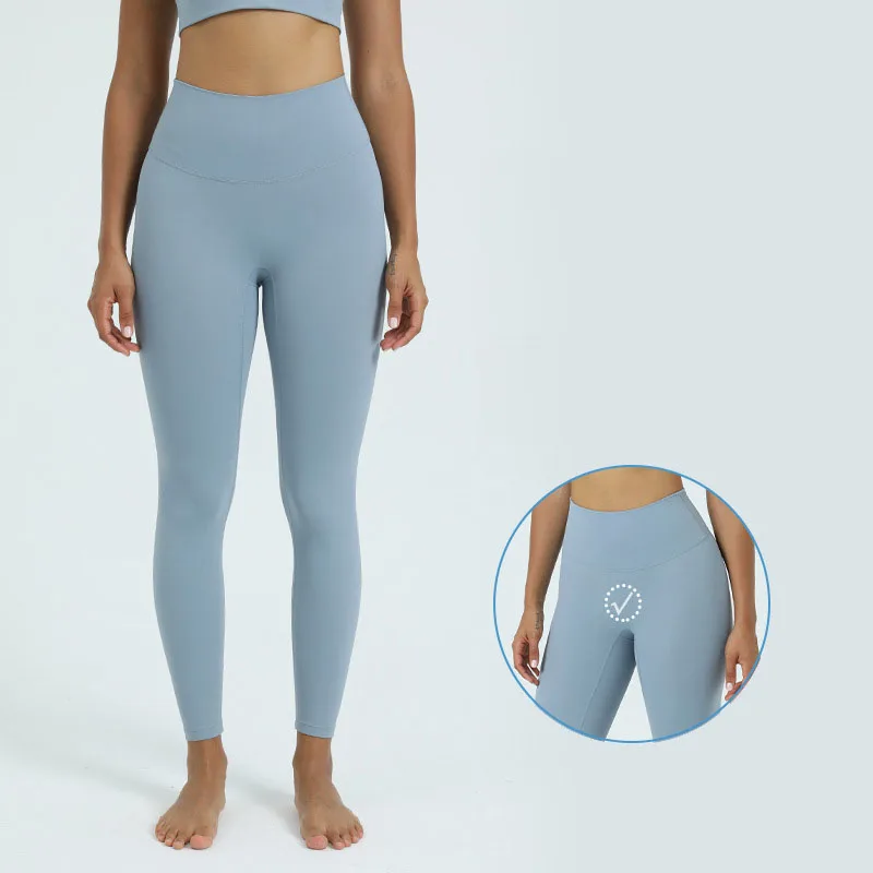 Lu With Logo Sports Workout Scrunch Leggings Fitness Ladies No Camel Toe Yoga Pants For Women Quick Dry Running Tights Gym Cloth